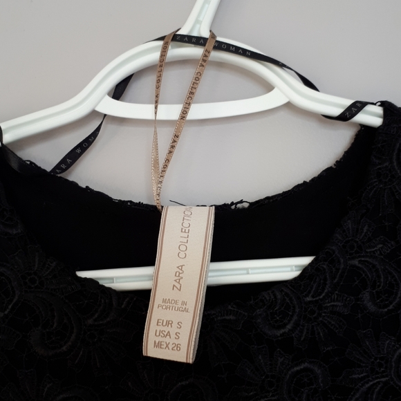 Zara Black Lace Dress NWOT - Picture 4 of 8